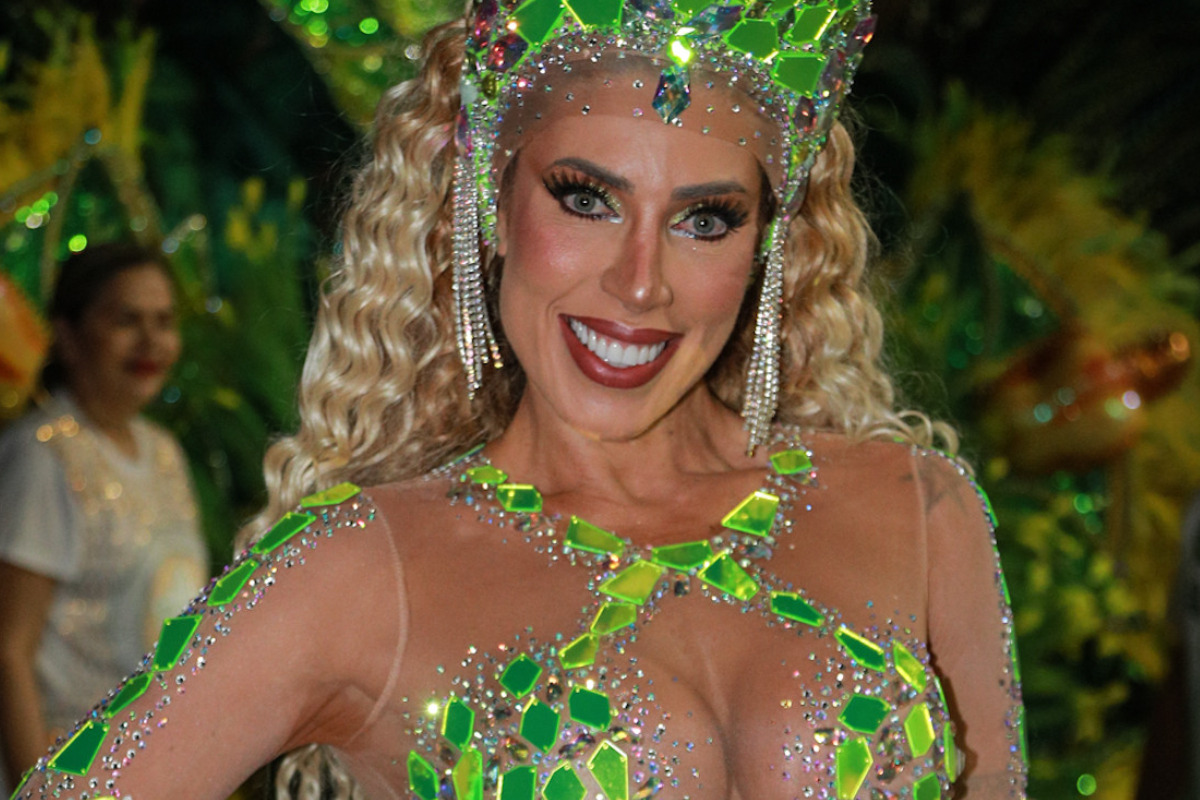 Tati Minerato, musa da Mocidade Independente de Padre Miguel, do Grupo Especial do Rio de Janeiro