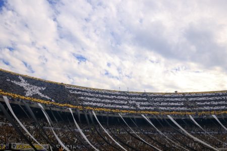 Foto colorida da torcida do Botafogo durante final da Libertadores - Metrópoles