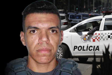 policial militar Luan Felipe Alves Pereira, apontado como o responsável por jogar um homem de uma ponte em SP