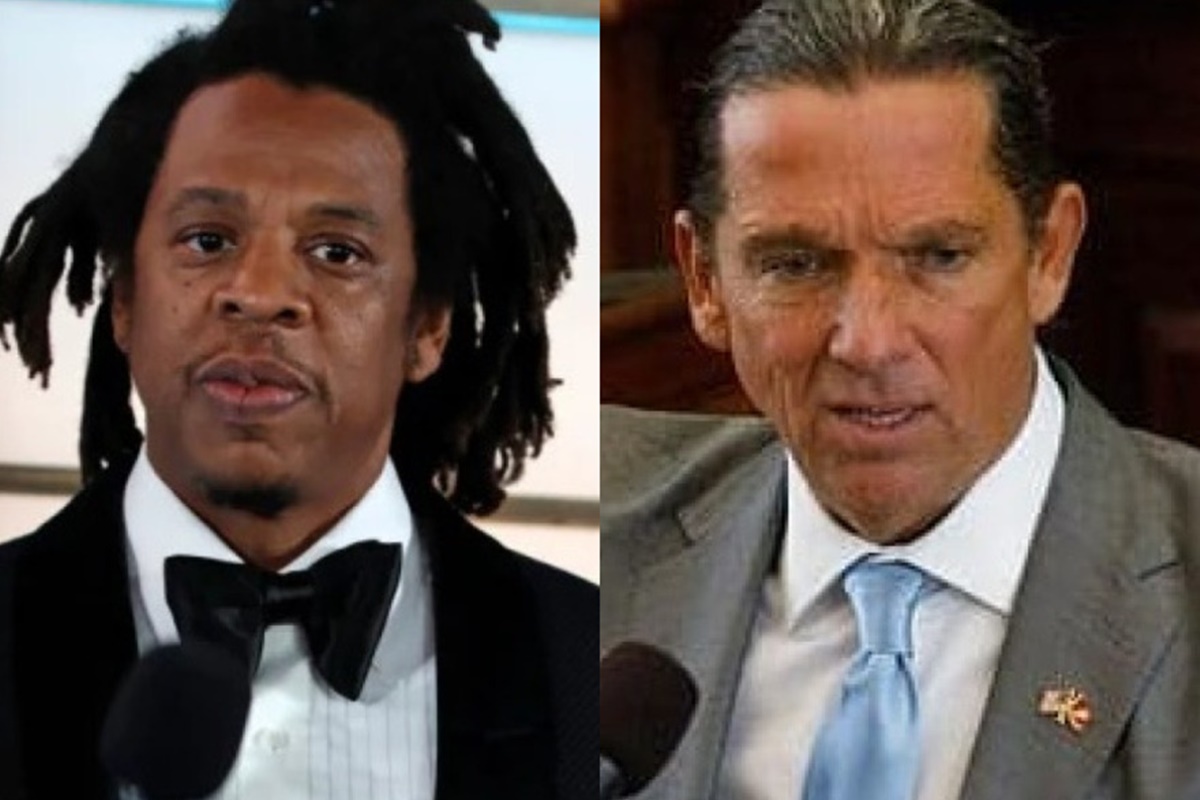 Montagem feita a partir de fotos das redes sociais de Jay-Z e Tony Buzbee - Metrópoles