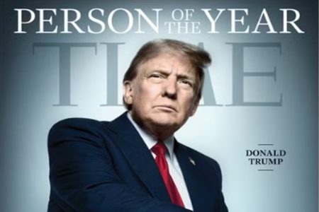 Imagem colorida de Donald Trump na capa da Revista Time - Metrópoles