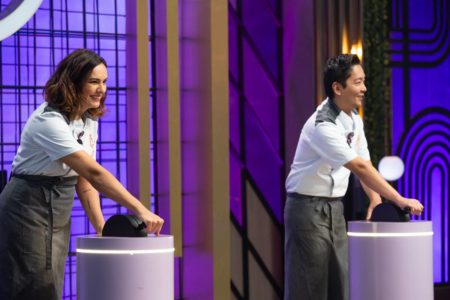 Cesar Yukio e Luisa Jungblut na final do MasterChef Confeitaria - Metrópoles