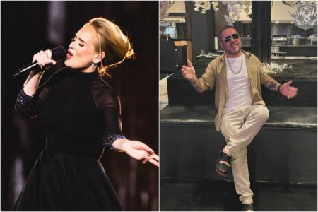 Montagem de Adele (esquerda) e Toninho Geraes