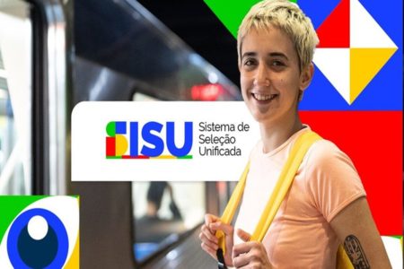 Imagem colorida, arte com menina sorrindo sisu MEC - Metrópoles