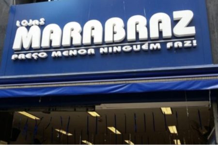 imagem colorida loja da Marabraz com o slogan preço menor, ninguém faz