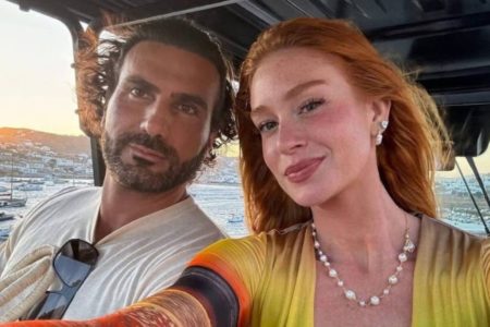 imagem colorida do casal Marina Ruy Barbosa e do empresário Abdul Fares