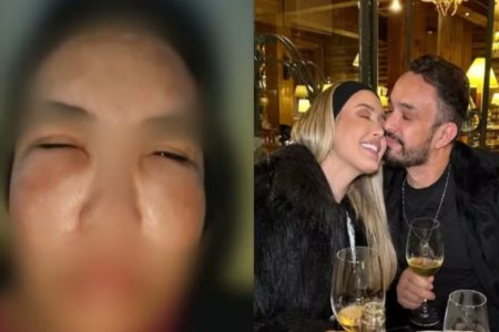 Imagem colorida de mulher que sofreu lesões e donos da clínica - Metrópoles