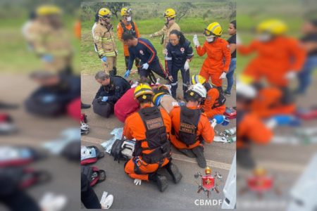 Ciclista é atropelado na BR-070