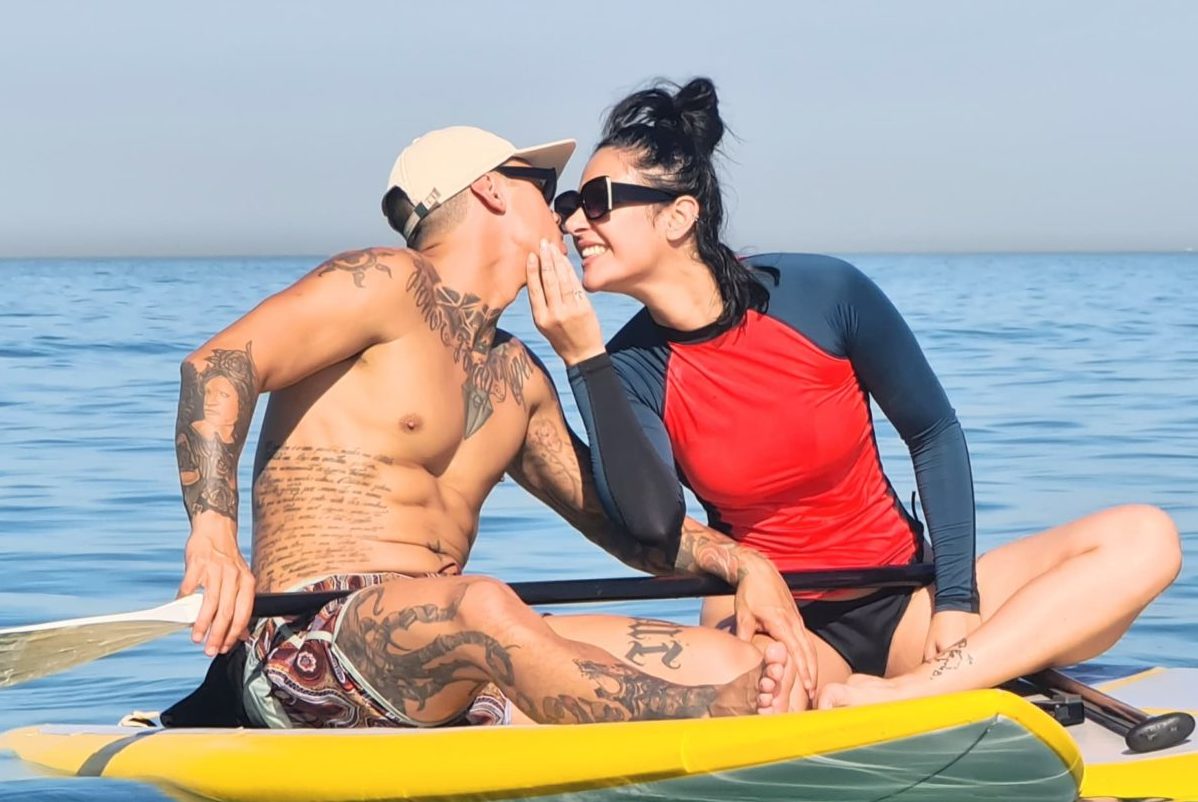 Gabriel, do BBB25, com a ex-namorada Rafaella Ribeiro