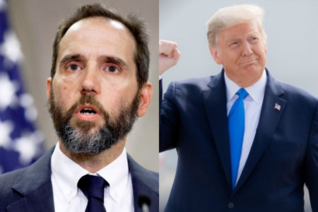 Imagem colorida, Jack Smith e Donald Trump - Metrópoles