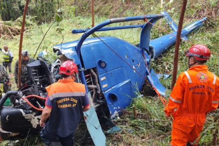 Acidente de helicóptero em Caieras - Metrópoles