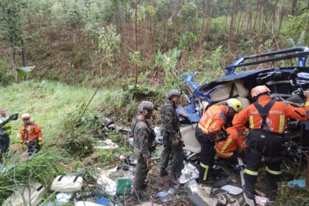 Acidente de helicóptero em Caieiras - Metrópoles