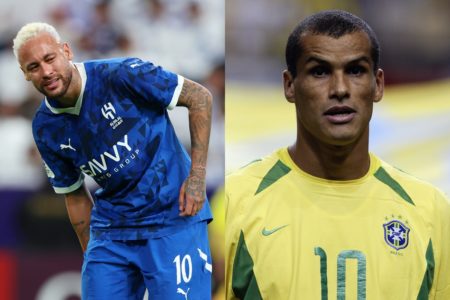 Foto colorida de Neymar e Rivaldo - Metrópoles