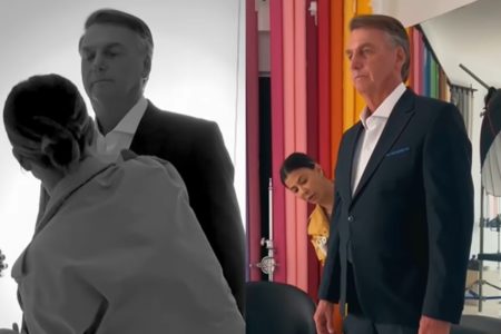 imagem colorida de bolsonaro smoking posse de trump nos estados unidos