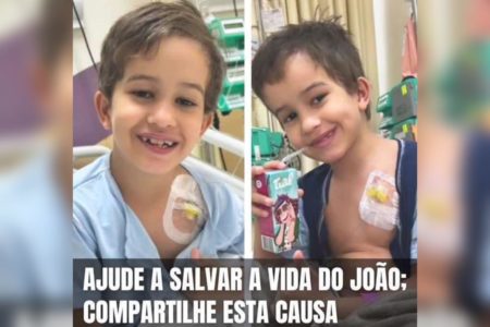 Imagem colorido de uma criança com tumor na cabeça - Metrópoles