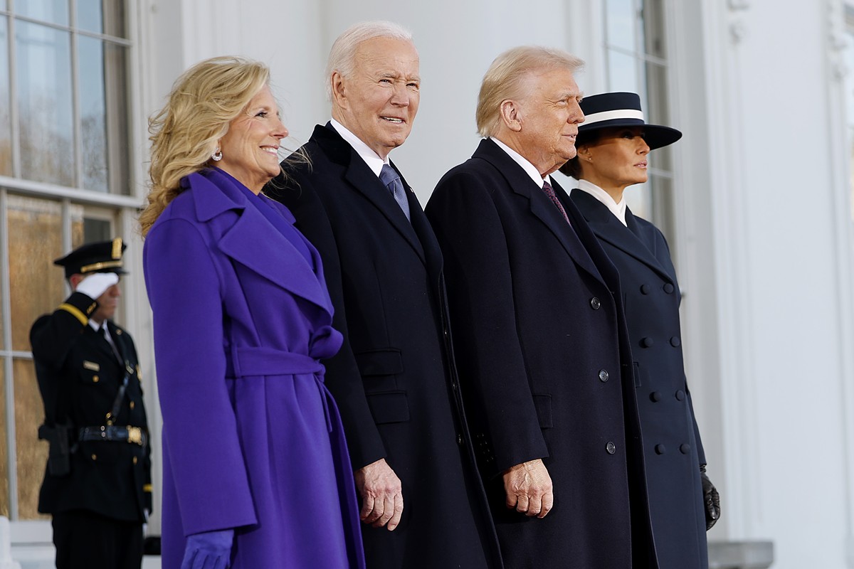 Jill Biden, Joe Biden, Donald Trump e Melania Trump 