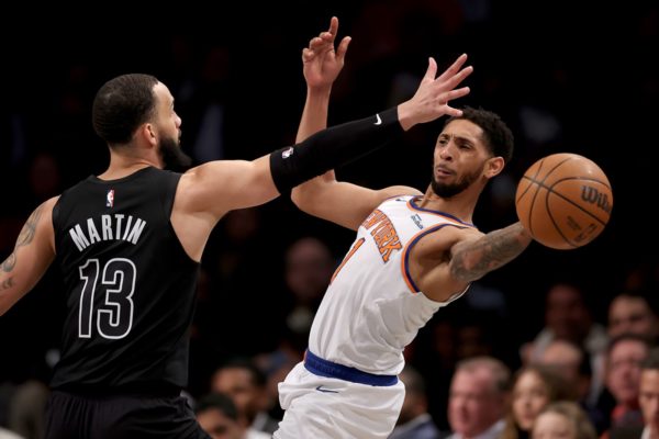 Imagem colorida da partida entre New York Knicks e Brooklyn Nets - Metrópoles