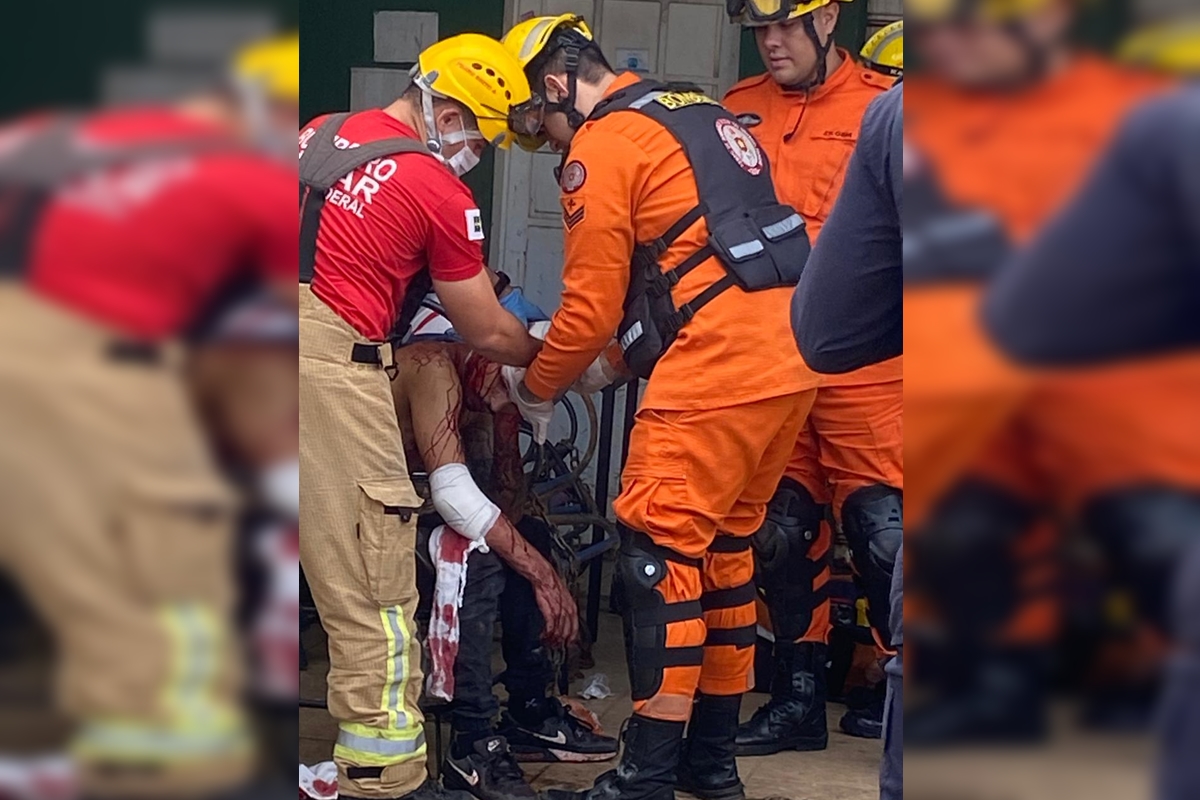 Homem socorrido ao ser esfaqueado em Arniqueira