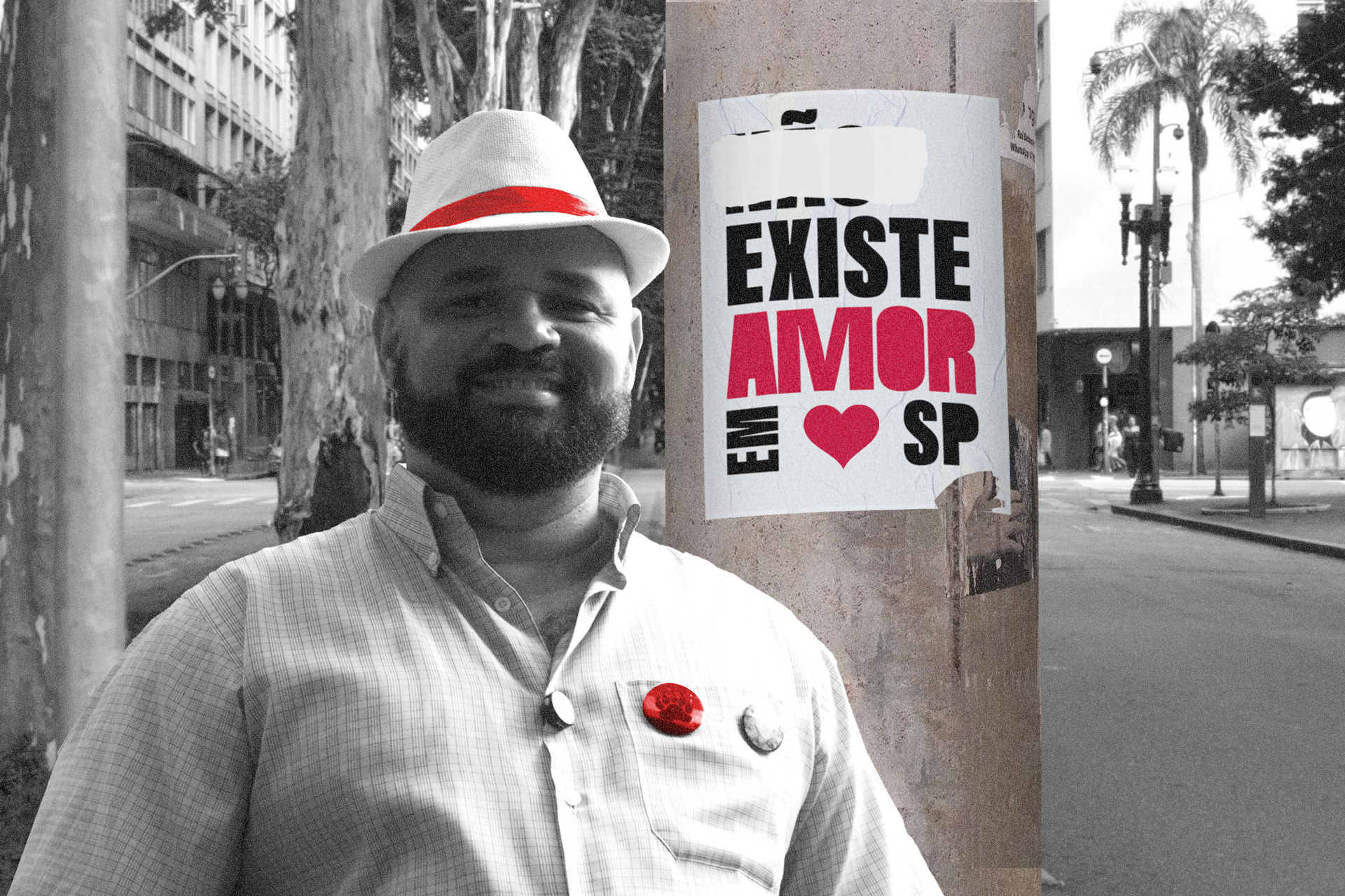 Helcio Beuclair é ativista LGBT, veio da Bahia para SP; ; na imagem, ele está no Largo do Arouche - Metrópoles