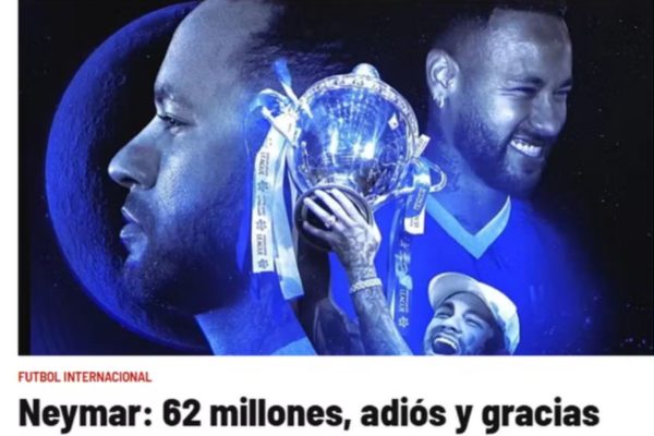 Imagem colorida mostra manchete do jornal Marca
