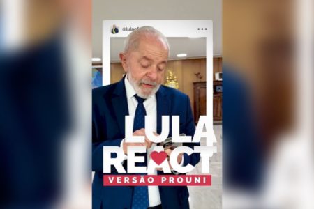 Publicação de Lula nas redes sociais