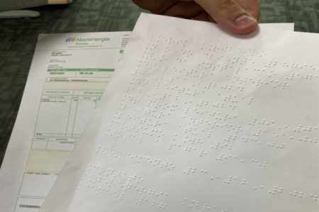 Conta em braille Neoenergia