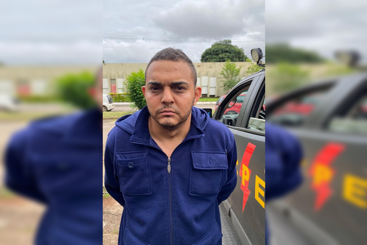 Imagem colorida de prisão de homem