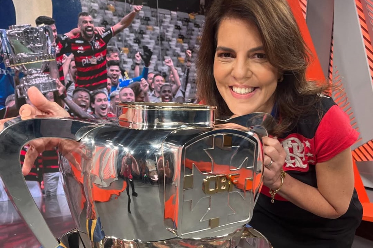 Após vitória do Flamengo, Mariana Gross comemora no RJ1 - Metrópoles