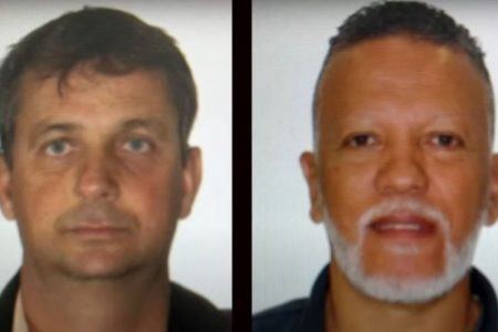 Policiais civis Valmir Pinheiro, conhecido como "Bolsonaro" (esq.), e Valdenir Paulo de Almeida, o "Xixo", presos por envolvimento com o PCC - Metrópoles