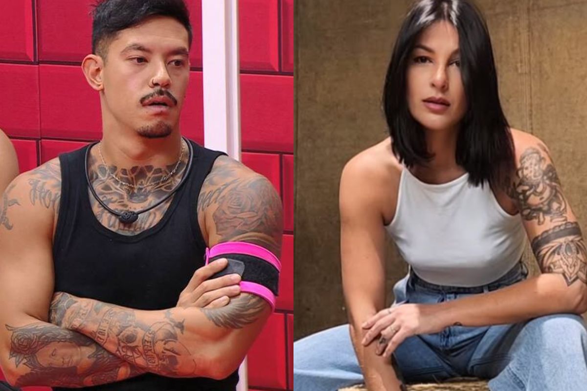 Gabriel, do BBB25, com a ex, Rafaella Ribeiro