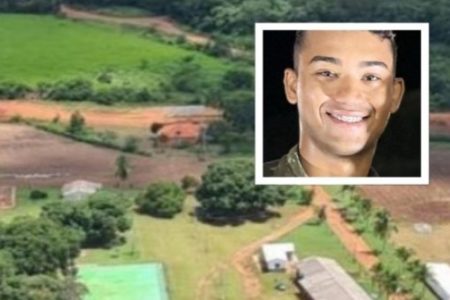 Imagem colorida soldado morto após descarga - Metrópoles