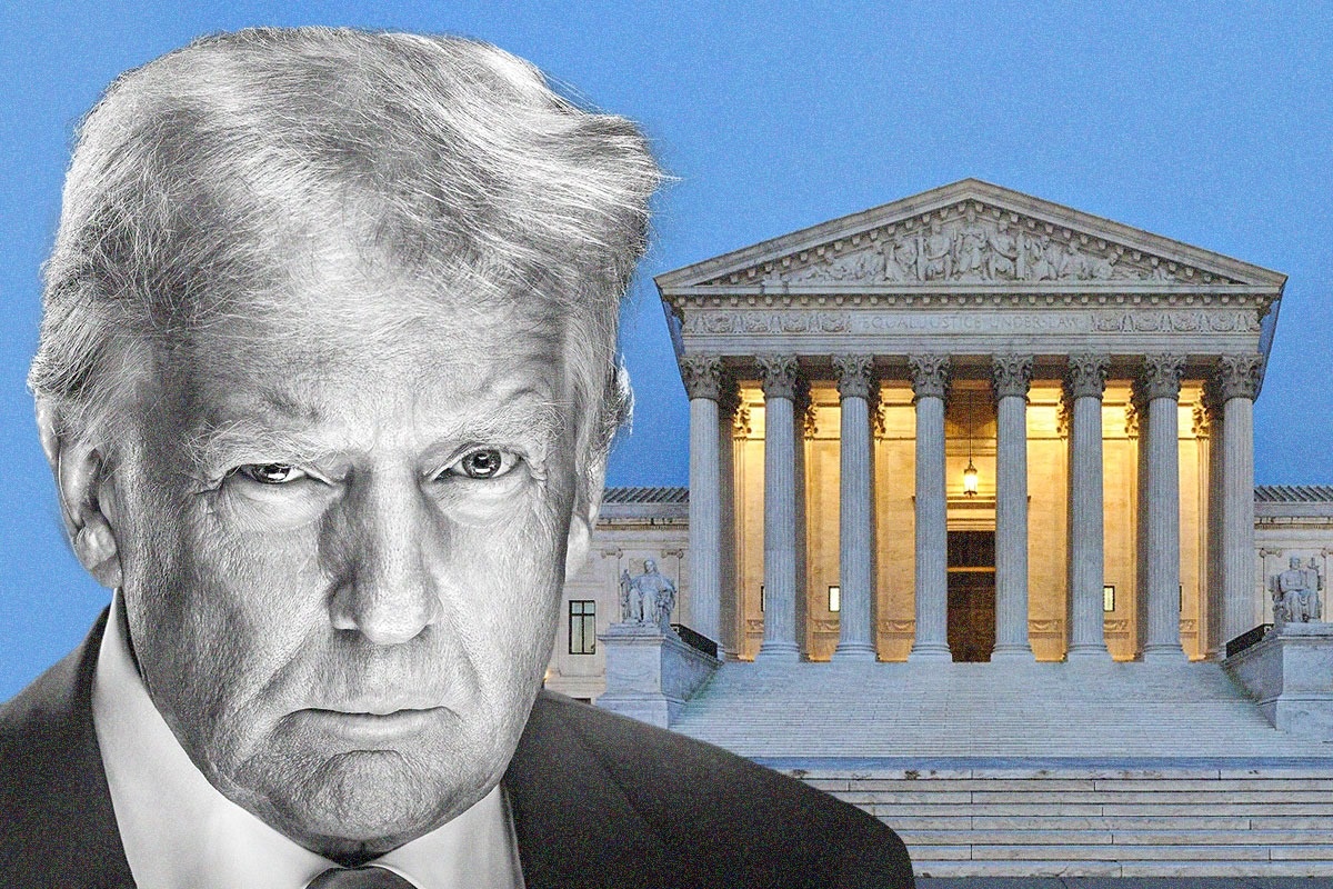 Imagem colorida de Trump e Suprema Corte - Metrópoles