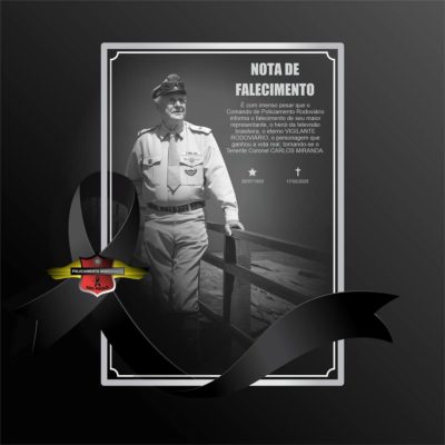 O tenente-coronel Carlos Miranda faleceu na manhã desta segunda-feira (17/2). Ele ficou conhecido após a série de TV, "Vigilante Rodoviário" - Metrópoles