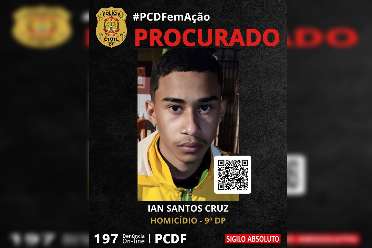 PCDF procura criminoso foragido que matou rival a facadas após cobrança de dívidas