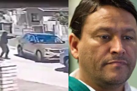 Foto colorida de frame do vídeo que mostra o assassinato de Muhsian Hendricks