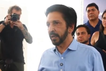 Nunes durante evento na prefeitura para anunciar 2º jogo da NFL em SP - Metrópoles