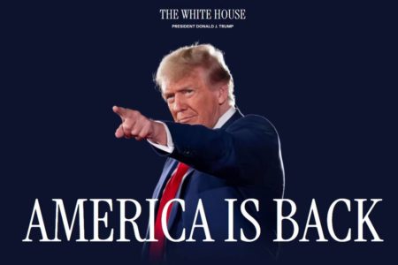 Imagem colorida de Donald Trump