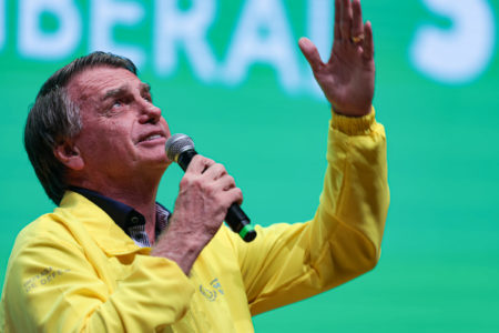 Ex-presidente Jair Bolsonaro discursa durante encerramento do 1° Seminário Nacional de Comunicação do Partido Liberal PL Metrópoles