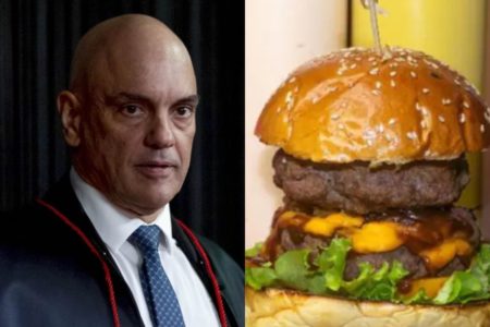 Foto colorida de hambúrguer de Alexandre de Moraes - Metrópoles
