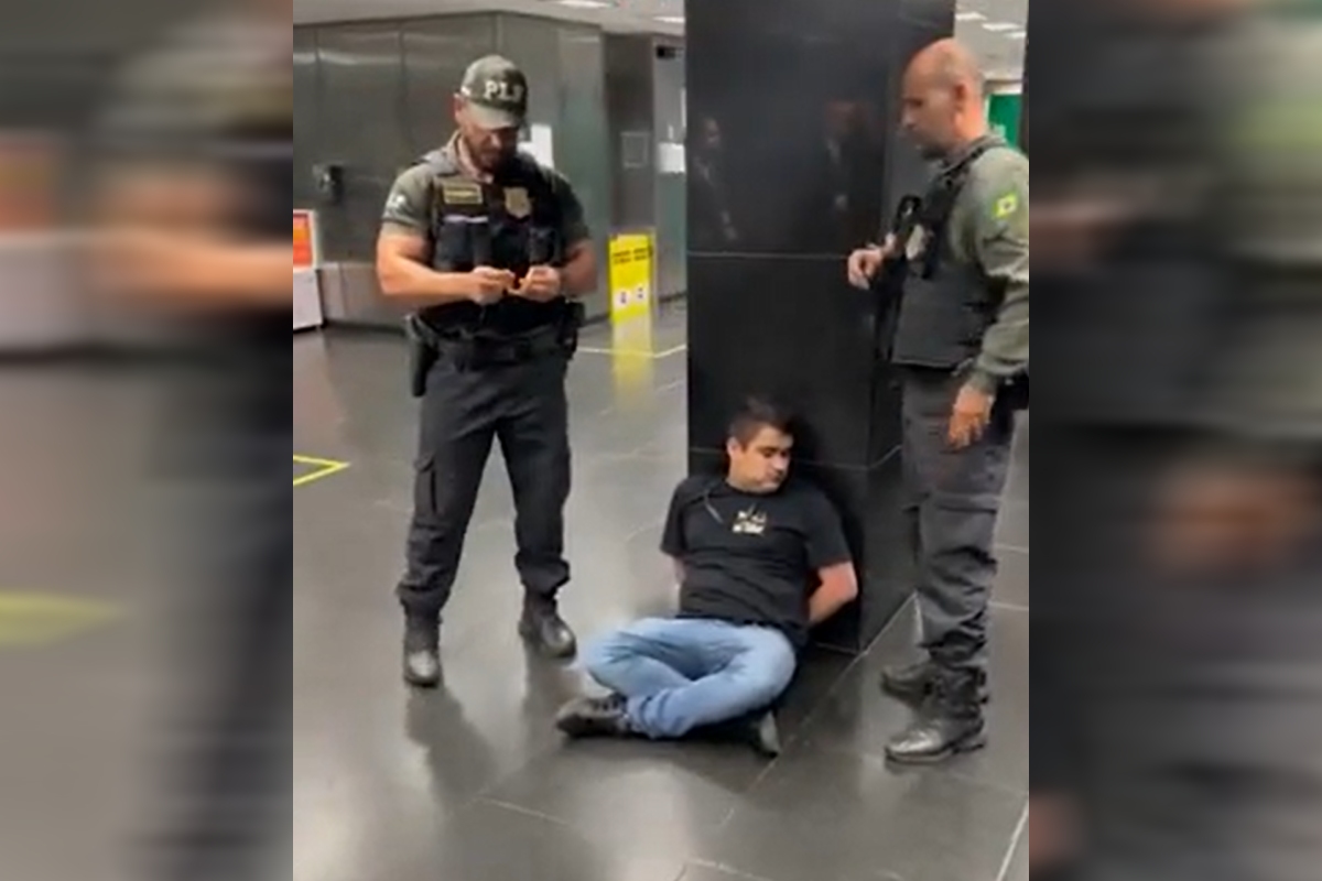 Homem bêbado foi detido ao tentar invadir a CÂmara trabalha na liderança do governo no Congresso.