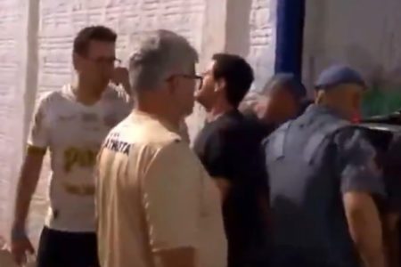 imagem colorida de briga entre vice-prefeito e segurança do palmeiras - Metrópoles