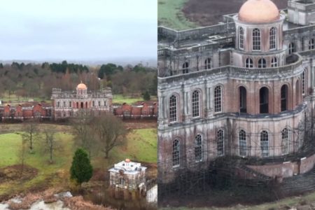 Foto colorida de uma mansão abandonada - Metrópoles