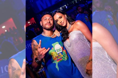 Imagem colorida de Neymar e Bruna Biancardi- Metrópoles