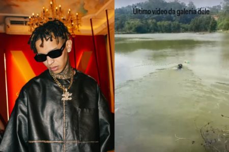 O corpo do trapper Luan Oliveira foi encontrado na manhã desta quinta-feira (6/3). Ele se afogou em lago em Cotia para salvar o animal dele - Metrópoles