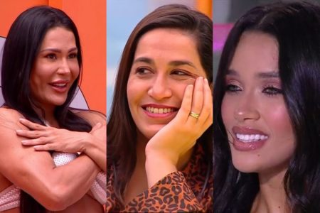 Montagem com fotos de Gracyanne Barbosa, Daniele Hypólito e Eva - Metrópoles