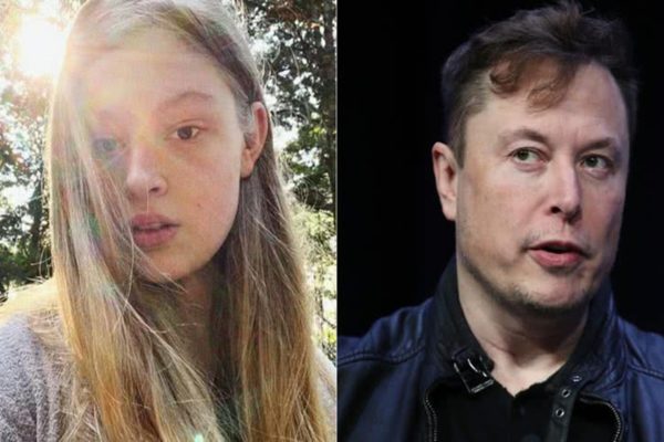 Imagem colorida de Elon Musk e filha - Metrópoles