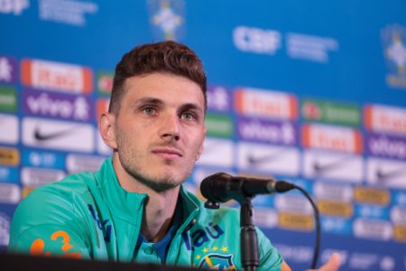 Jogador da Seleção Brasileira Bento concede entrevista coletiva no B Hotel Brasília DF - Metrópoles