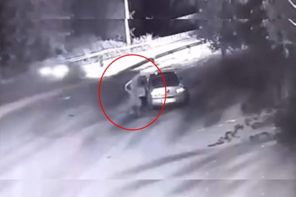 Homem para carro e abandona 2 filhotes de cachorros em rua