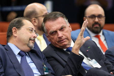 Dr. Celso Sanchez Vilardi e Jair Messias Bolsonaro em julgamento da Pet 12.100