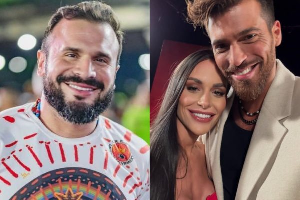 Marcelinho Calil, presidente da Viradouro, Thamires Hauch e o ator Can Yaman